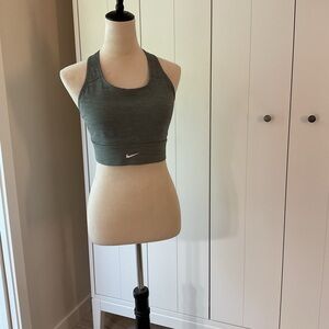 Nike Swoosh Racerback Sports Bra - Gray